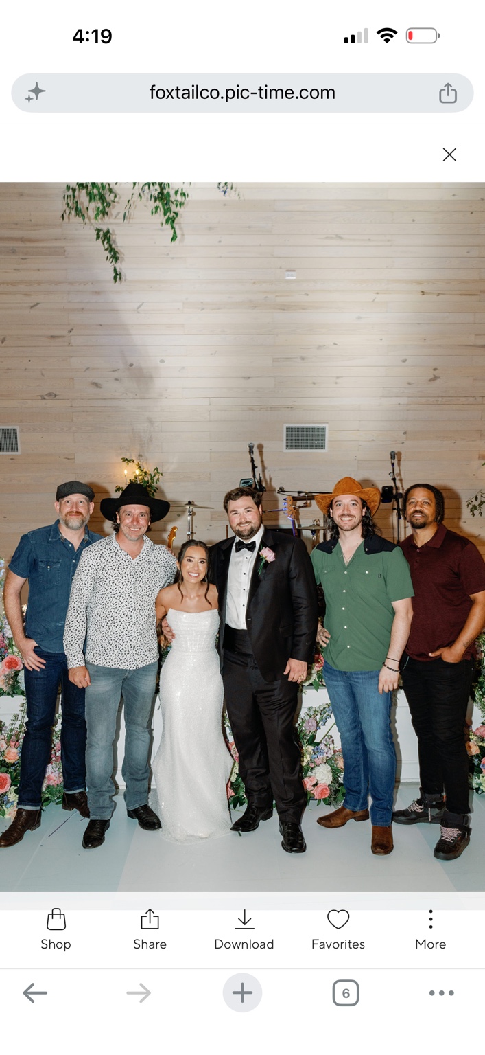 The band with the newlyweds