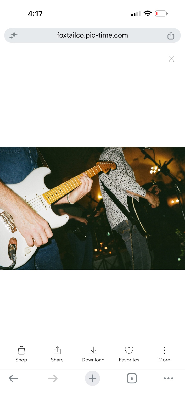 Guitars on stage during a live performance