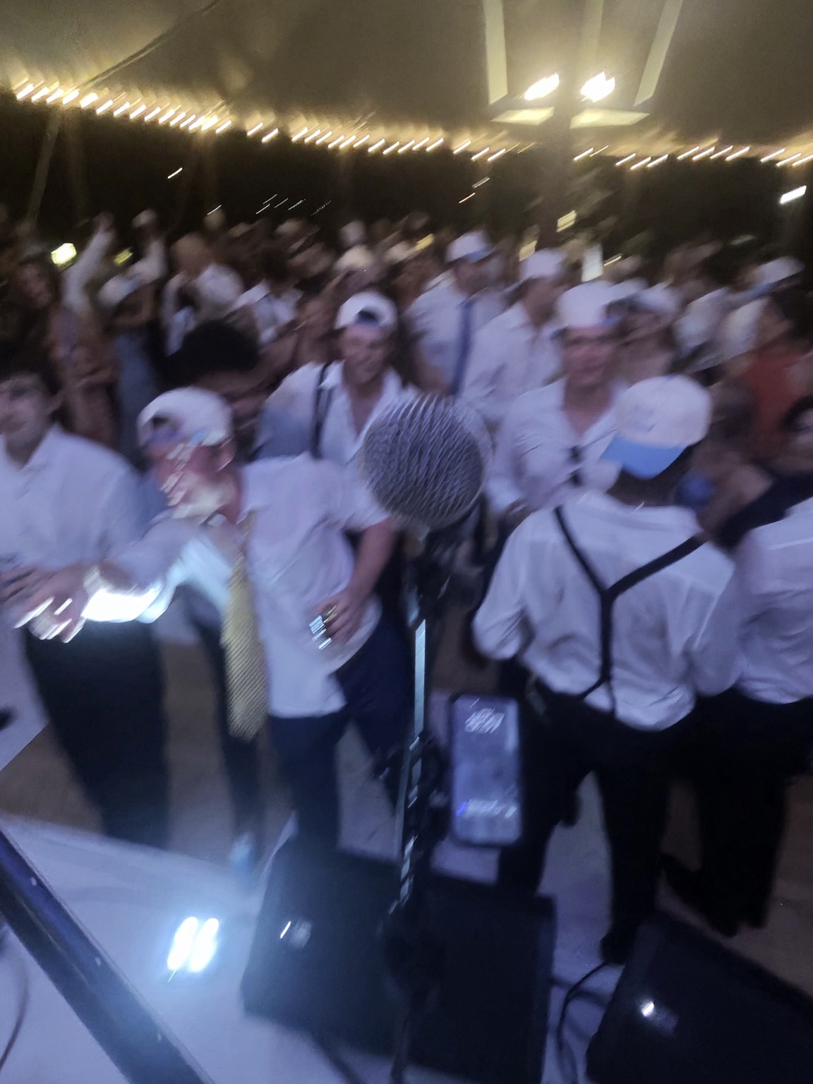 The view from the stage during a celebration